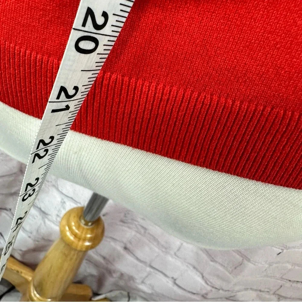 talbots prima cotton blend  orange/red cardigan sz small preppy business casual - Picture 4 of 8